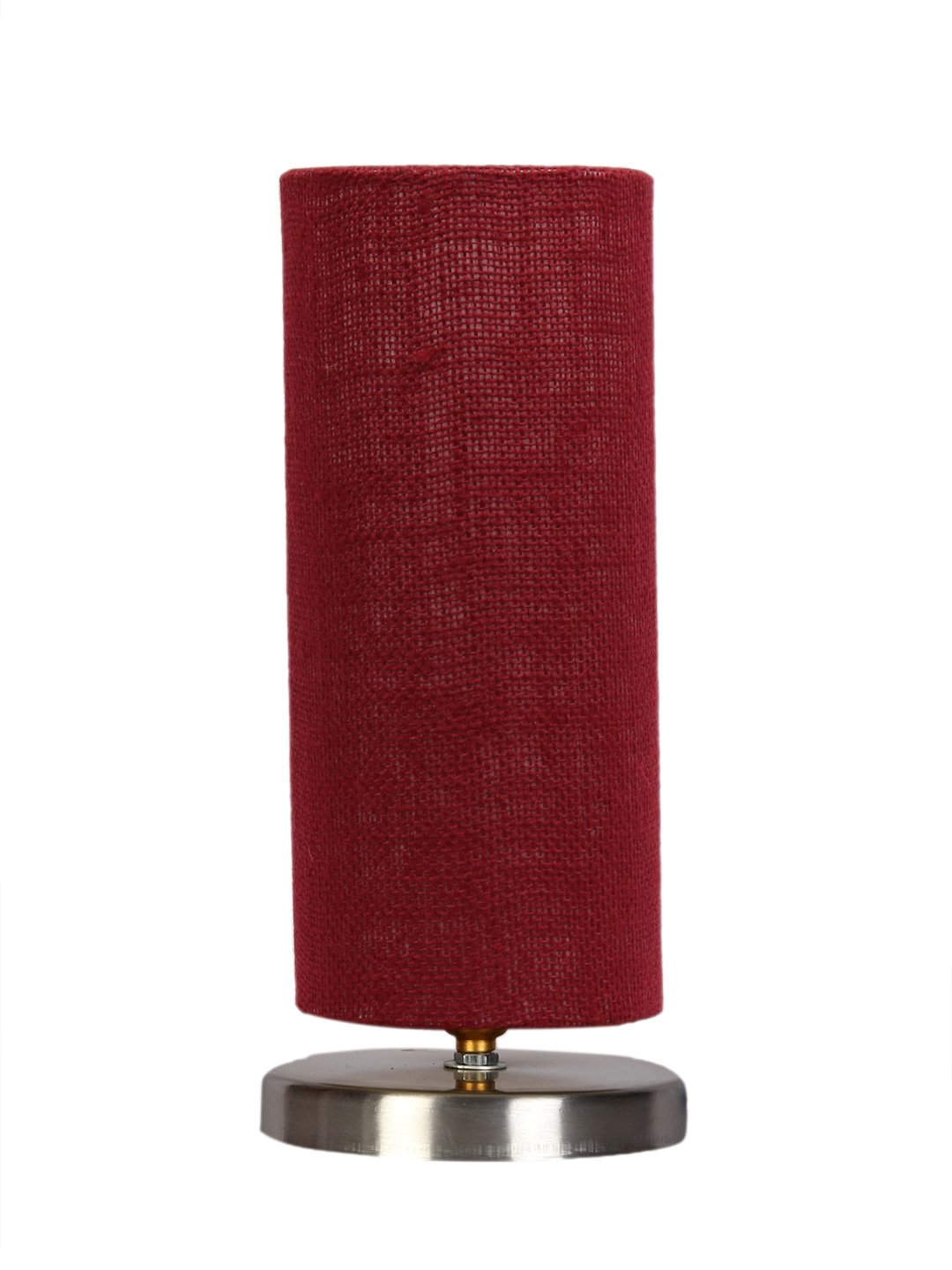 Ambika Home Maroon Jute table lamp with Steel Base -11 - Image 5