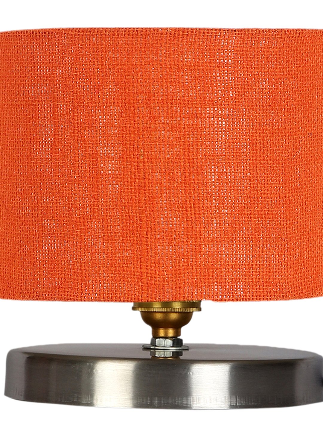 Ambika Home Orange Jute Table Lamp with Steel Base -35 - Image 5