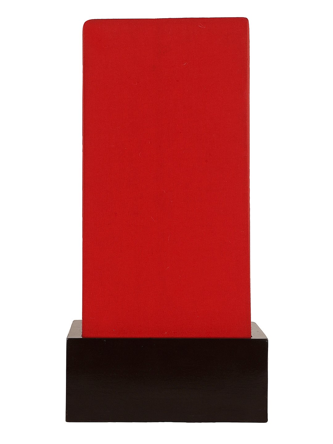 Ambika Home Red Cotton Square Brown Table Lamp Shade | Decorative Bedside Lamp for Living Room, Bedroom, Hotel, Cafe & Restaurant | SKU AT48 - Image 3