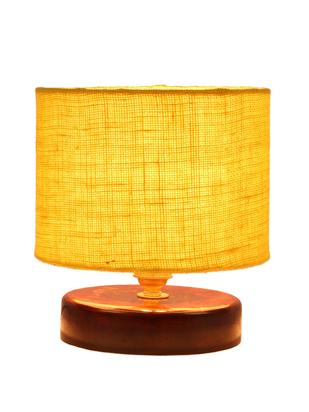 Ambika Home Verona Collection Beige Gola Table Lamp with Wooden Base | Premium Decorative Bedside Lamp for Bedroom, Living Room, Hall, Hotel, Café, Restaurant & Office | E27 Compatible - Image 6