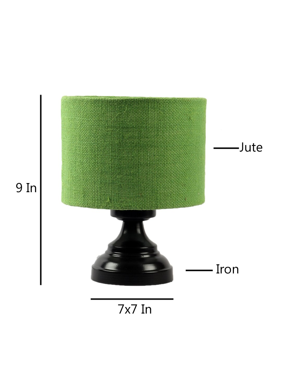 Ambika Home Heritage Collection Green Gola Table Lamp with Iron Base Powder Coated | Premium Decorative Bedside Lamp for Bedroom, Living Room, Hall, Hotel, Café, Restaurant & Office | E27 Compatible - Image 6