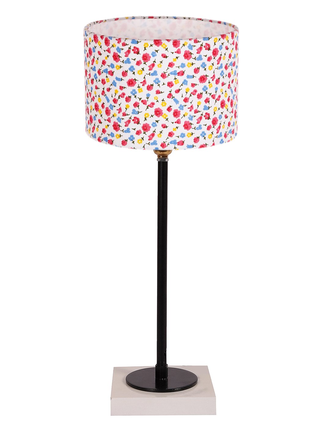 Ambika Home Wooden Table Lamp with Multi Cotton Shade | Bedside Lamp for Bedroom, Living Room, Hotel & Cafe | RK14 - Image 4