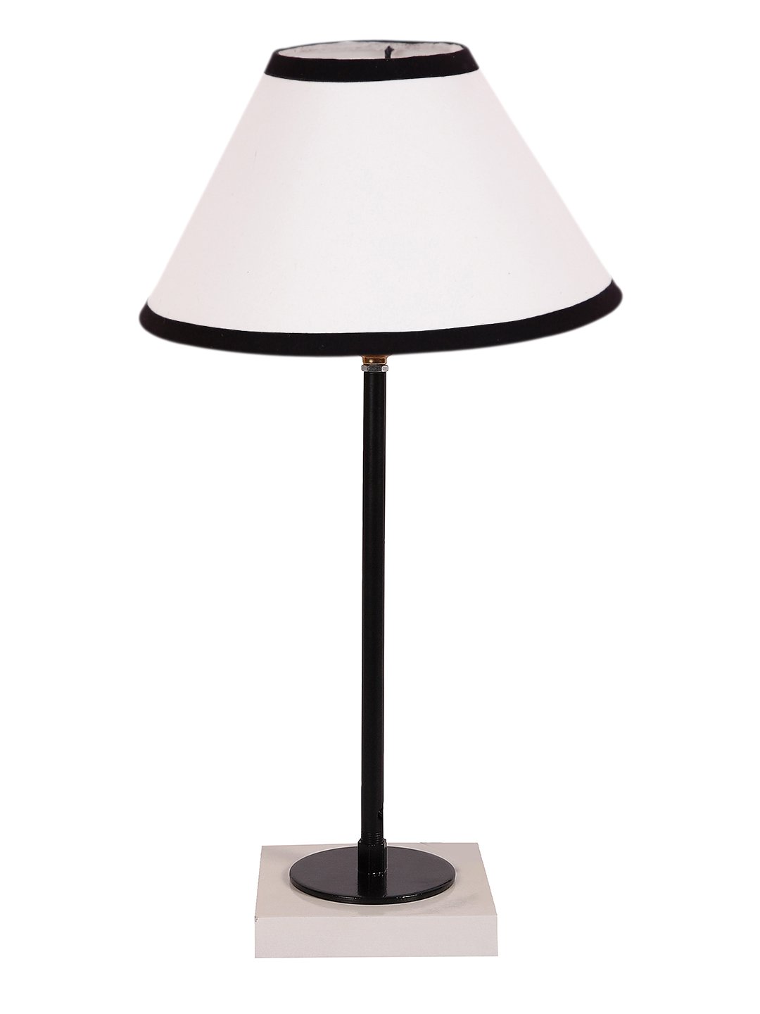 Ambika Home Wooden Table Lamp with Multi Cotton Shade | Bedside Lamp for Bedroom, Living Room, Hotel & Cafe | RK21 - Image 6