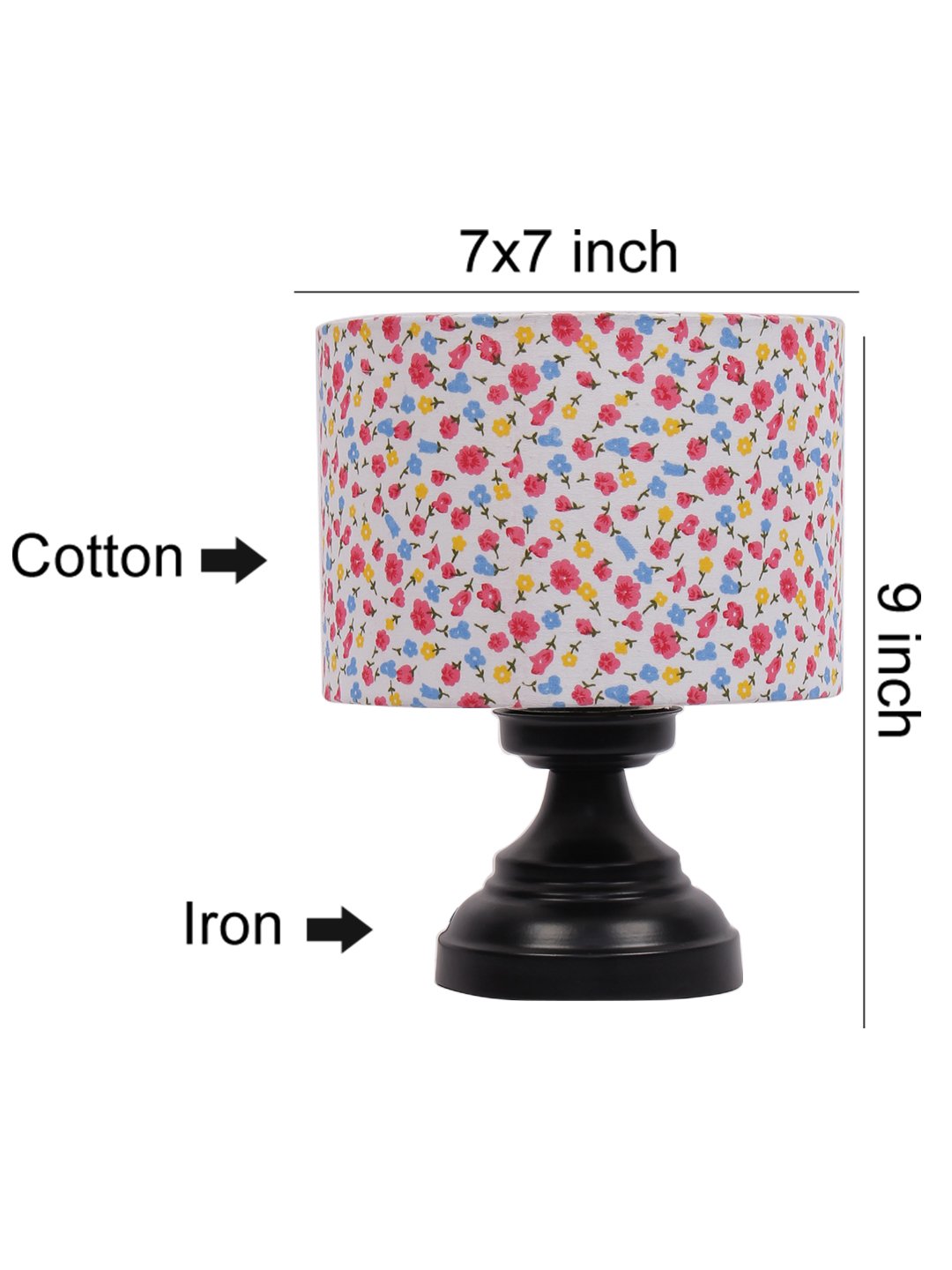Ambika Home Nordic Collection Multicolor Gola Table Lamp with Iron Base Powder Coated | Premium Decorative Bedside Lamp for Bedroom, Living Room, Hall, Hotel, Café, Restaurant & Office | E27 Compatible - Image 7