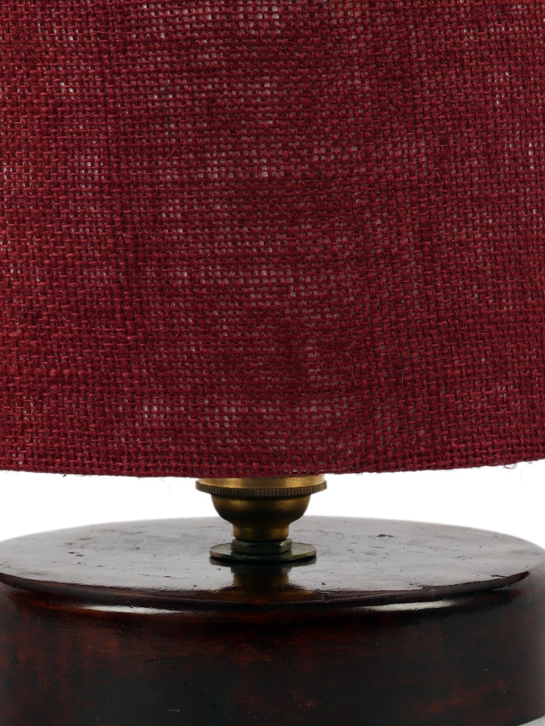 Ambika Home Elara Collection Maroon Gola Table Lamp with Wooden Base | Premium Decorative Bedside Lamp for Bedroom, Living Room, Hall, Hotel, Café, Restaurant & Office | E27 Compatible - Image 7