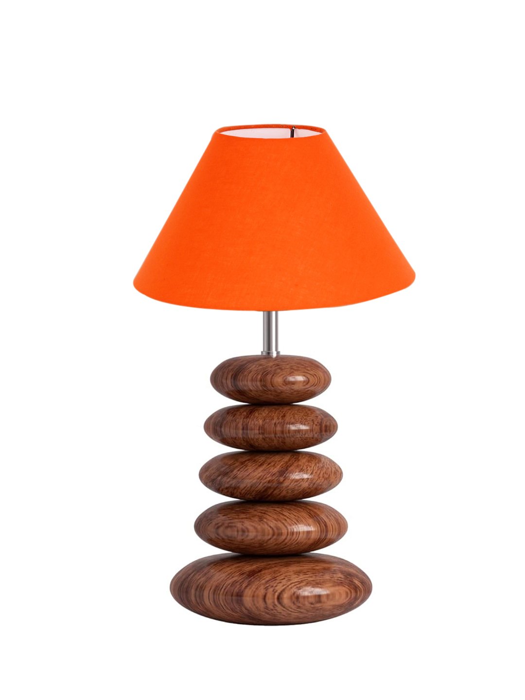 Devansh Aurelia Collection Orange Pebble Table Lamp | Premium Bedside Lamp for Bedroom, Living Room, Hall, Hotel, Café, Restaurant & Office | E27 Compatible - Image 6