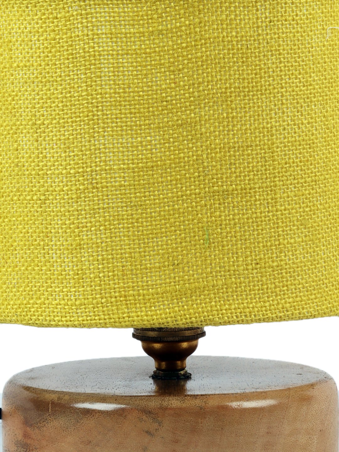 Ambika Home Elara Collection Yellow Gola Table Lamp with Wooden Base | Premium Decorative Bedside Lamp for Bedroom, Living Room, Hall, Hotel, Café, Restaurant & Office | E27 Compatible - Image 7