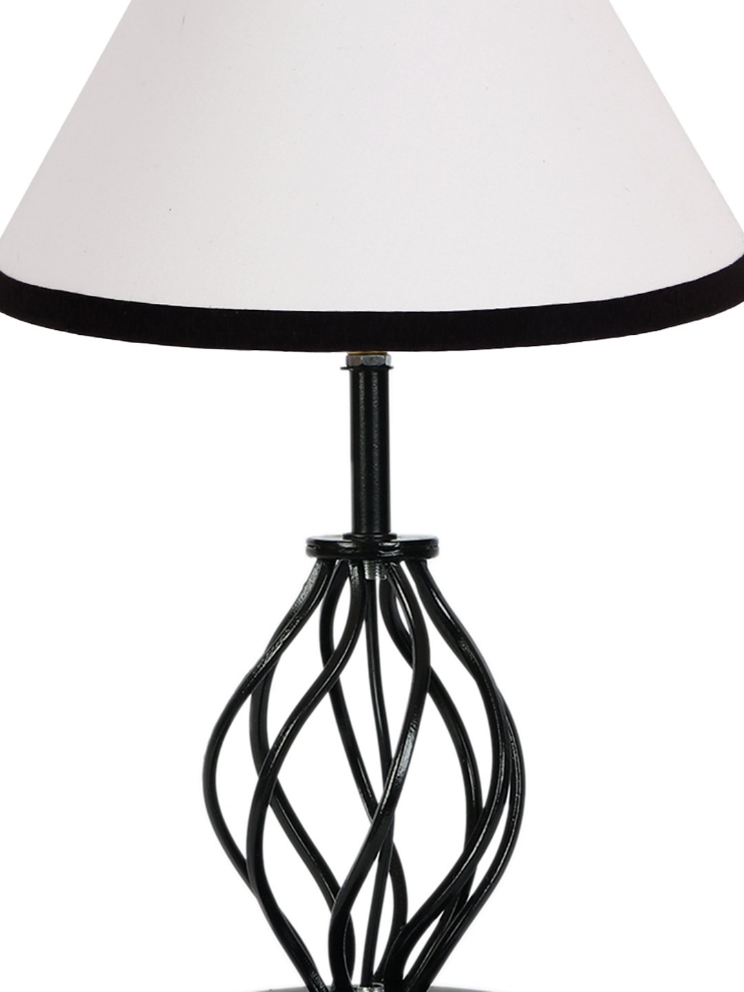 Ambika Home Multicolor cotton Table lamp with Iron Base - Image 8