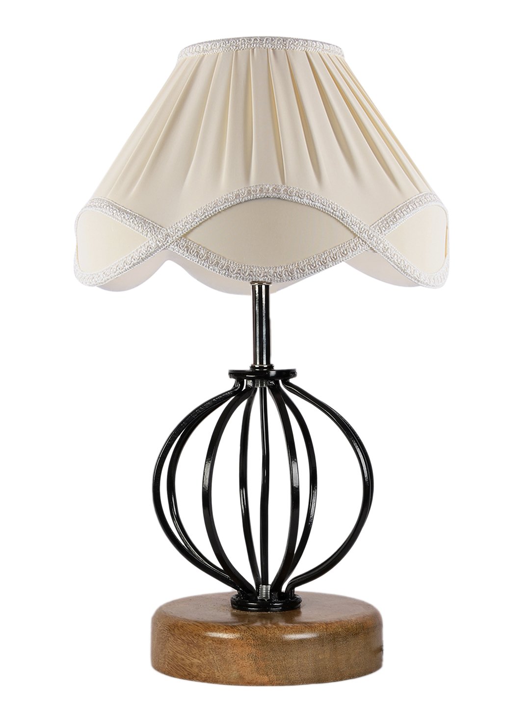Ambika Home Heritage Collection off-white Eye Table Lamp | Premium Decorative Bedside Lamp for Bedroom, Living Room, Hall, Hotel, Café, Restaurant, Office & Study Room | E27 Compatible - Image 5