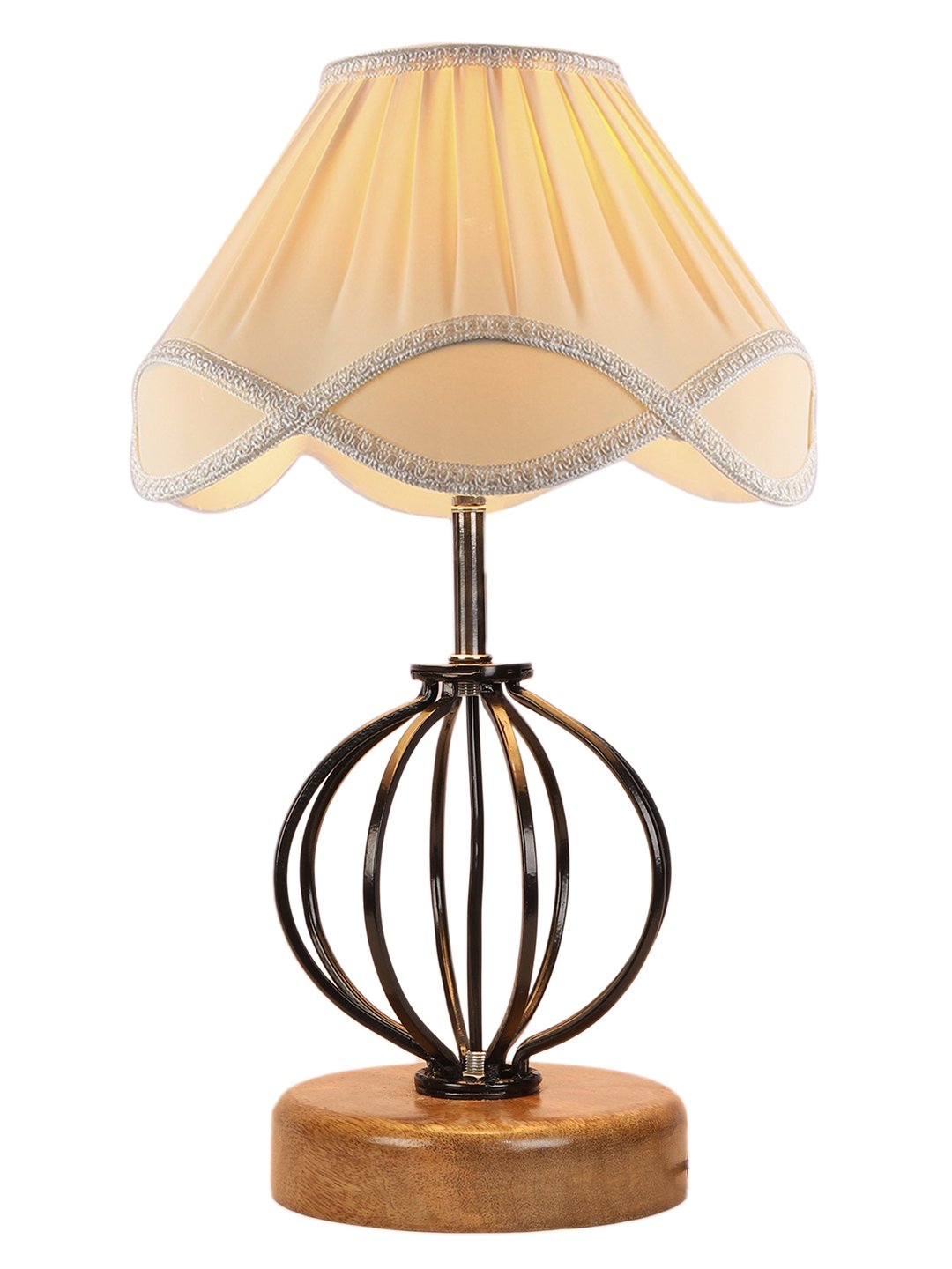 Ambika Home Heritage Collection off-white Eye Table Lamp | Premium Decorative Bedside Lamp for Bedroom, Living Room, Hall, Hotel, Café, Restaurant, Office & Study Room | E27 Compatible - Image 6