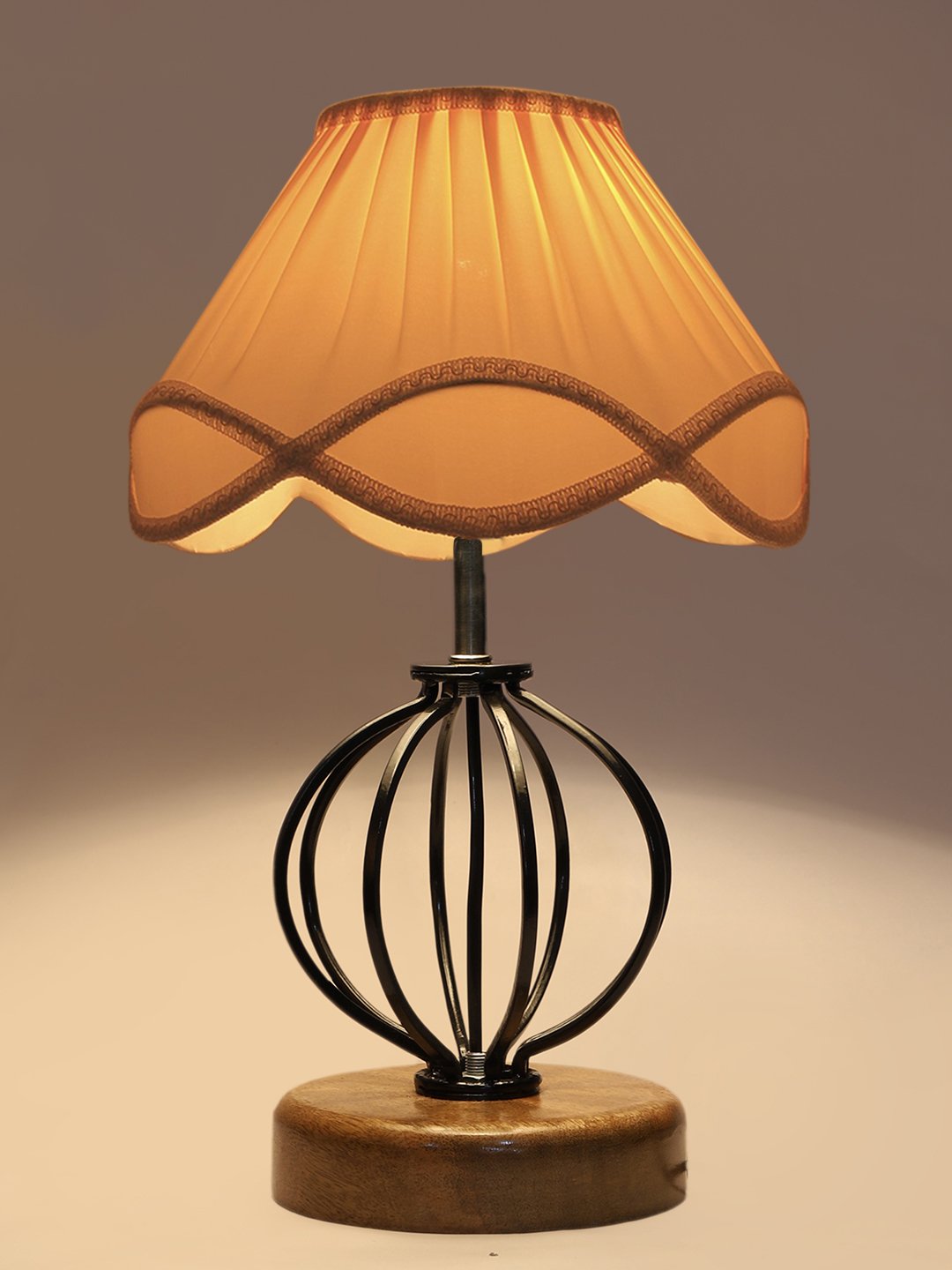 Ambika Home Heritage Collection off-white Eye Table Lamp | Premium Decorative Bedside Lamp for Bedroom, Living Room, Hall, Hotel, Café, Restaurant, Office & Study Room | E27 Compatible - Image 7