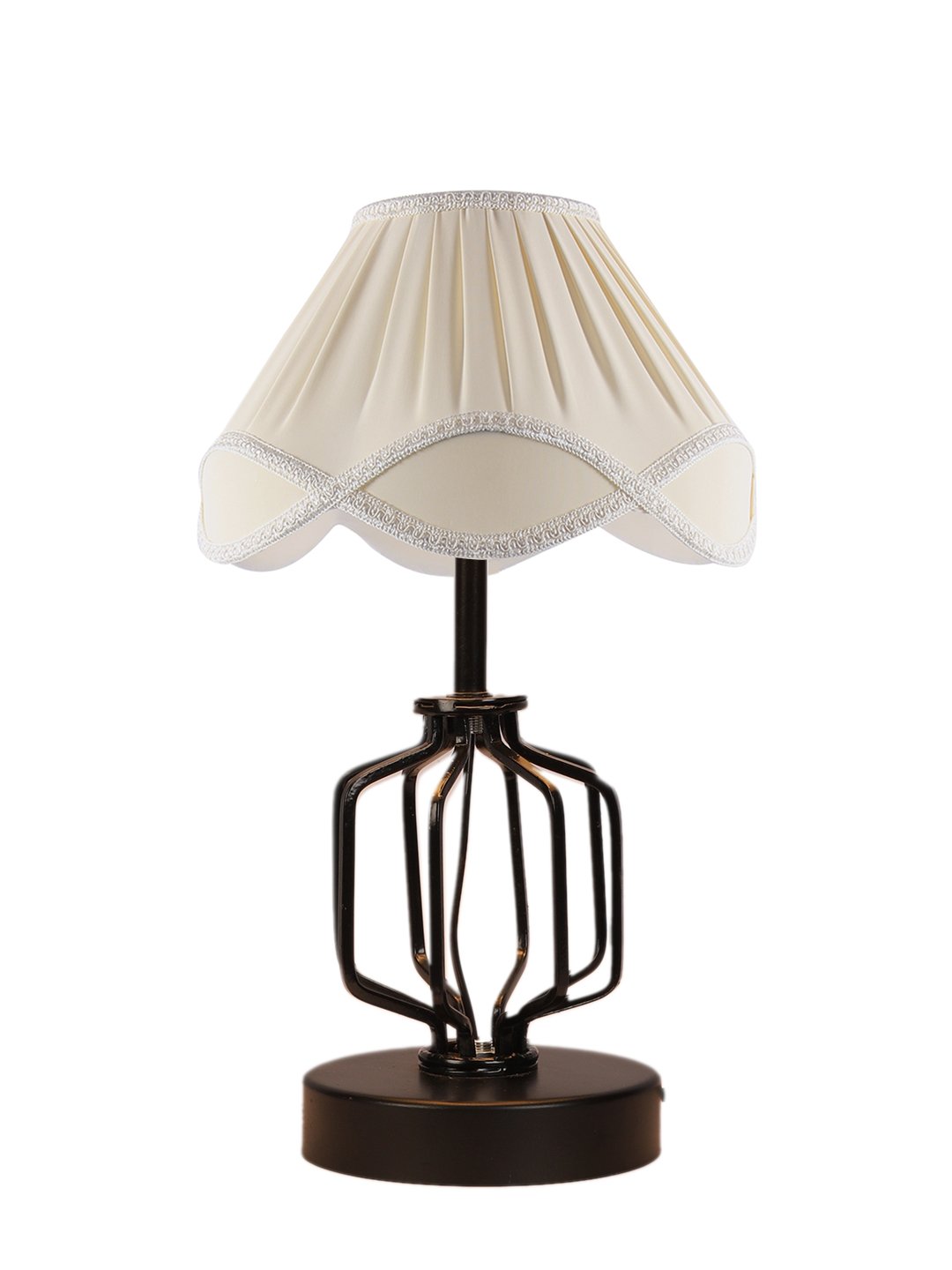 Ambika Home Verona Collection off-white Eye Table Lamp | Premium Decorative Bedside Lamp for Bedroom, Living Room, Hall, Hotel, Café, Restaurant, Office & Study Room | E27 Compatible - Image 5
