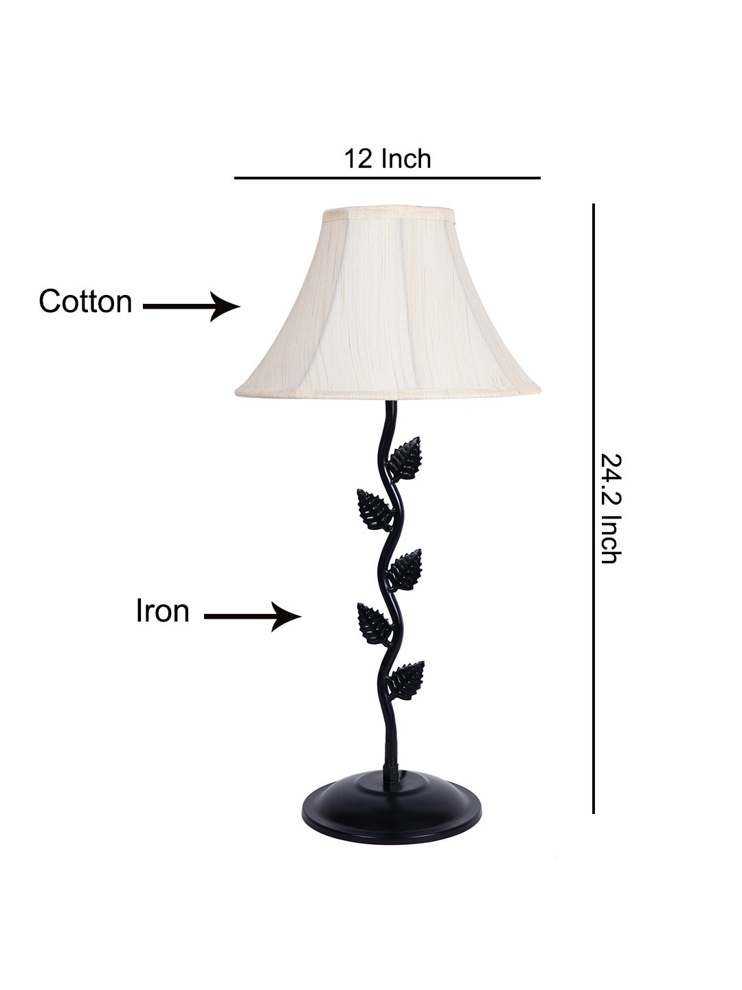 Ambika Home Bohemia Collection off-white Eye Table Lamp | Premium Decorative Bedside Lamp for Bedroom, Living Room, Hall, Hotel, Café, Restaurant, Office & Study Room | E27 Compatible - Image 6