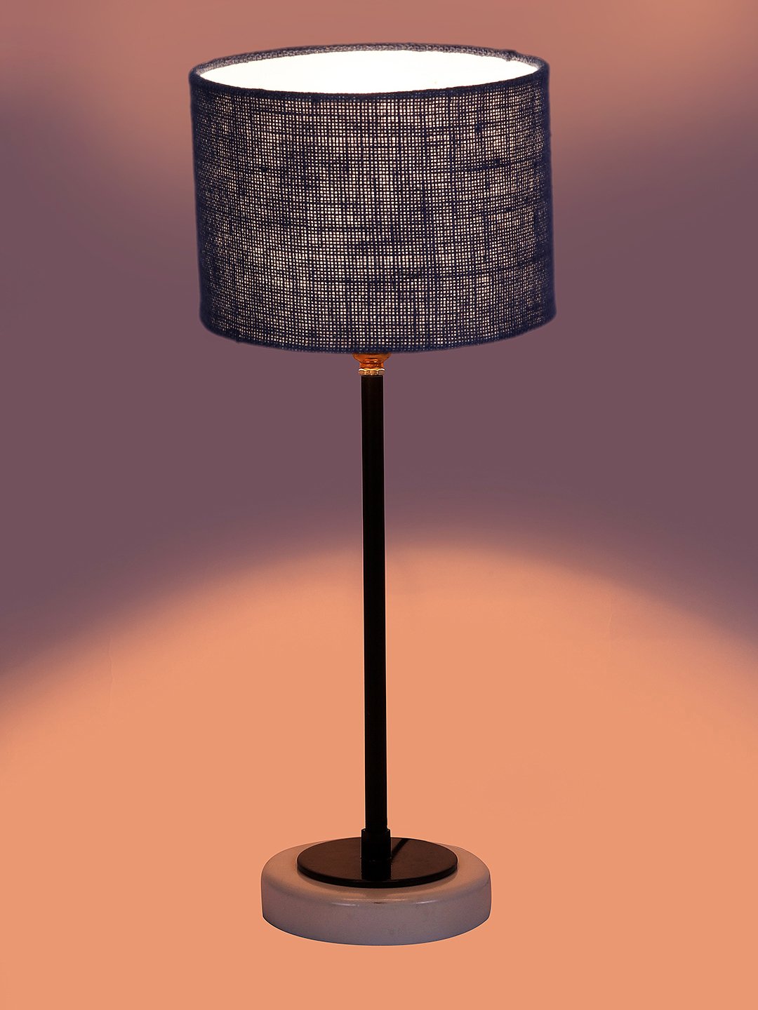 Ambika Home Wooden Table Lamp with Multi Cotton Shade | Bedside Lamp for Bedroom, Living Room, Hotel & Cafe | RK41 - Image 6