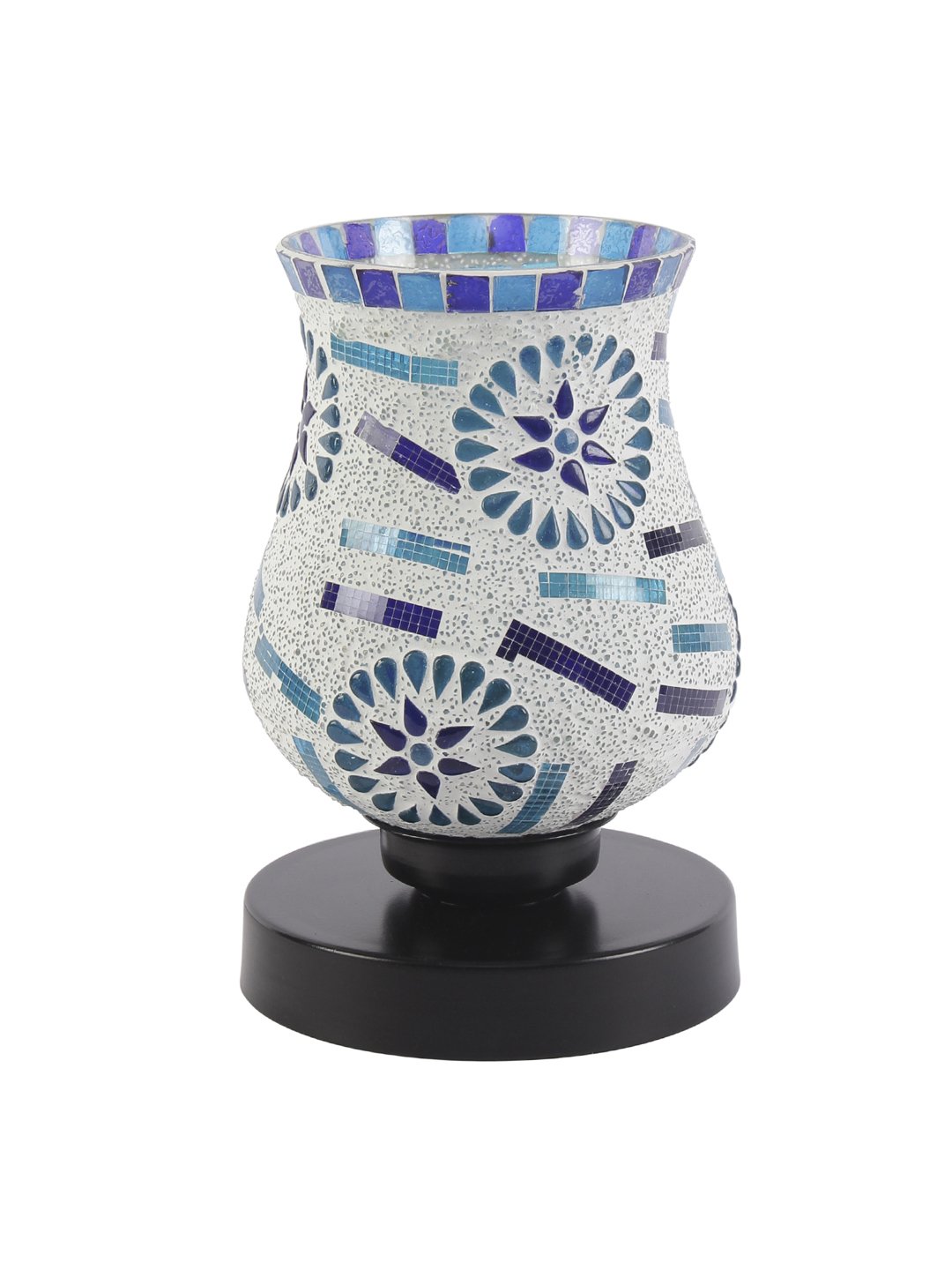 Ambika Home Bohemia Mosaic Multicolor Mosaic Glass Table Lamp with Wooden Base | Premium Bedside Lamp for Bedroom, Living Room, Hall, Hotel, Café, Restaurant & Office | E27 Compatible - Image 5