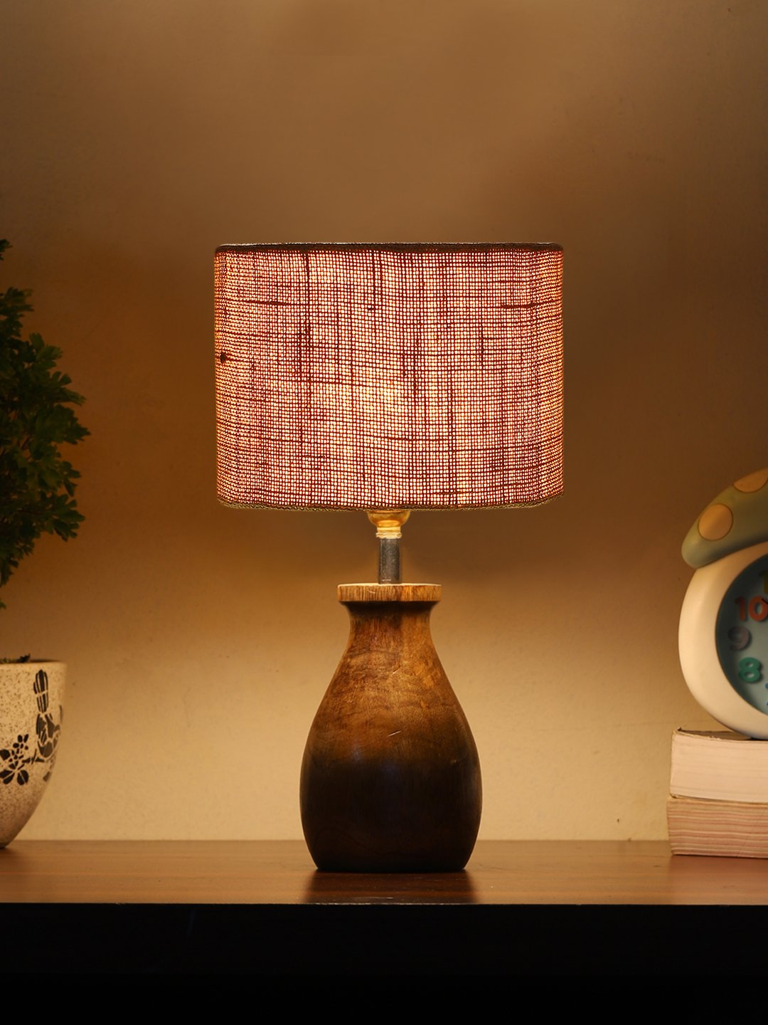Ambika Home Nordic Collection Beige Shade Table Lamp | Premium Decorative Bedside Lamp for Bedroom, Living Room, Hall, Hotel, Café, Restaurant, Office & Study Room | E27 Compatible - Image 7