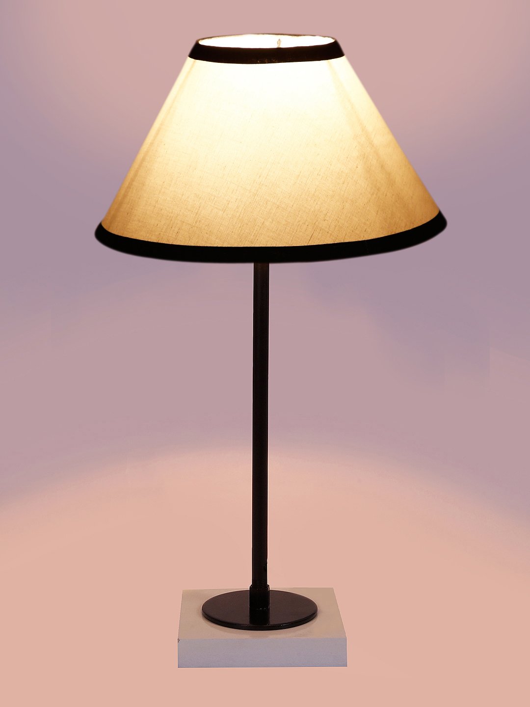 Ambika Home Wooden Table Lamp with Multi Cotton Shade | Bedside Lamp for Bedroom, Living Room, Hotel & Cafe | RK21 - Image 7