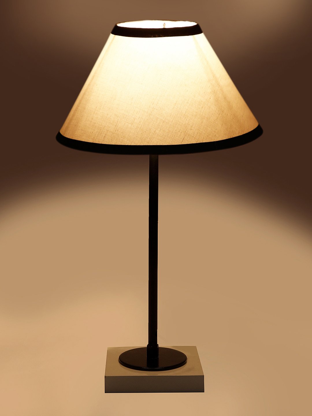 Ambika Home Wooden Table Lamp with Multi Cotton Shade | Bedside Lamp for Bedroom, Living Room, Hotel & Cafe | RK21 - Image 8