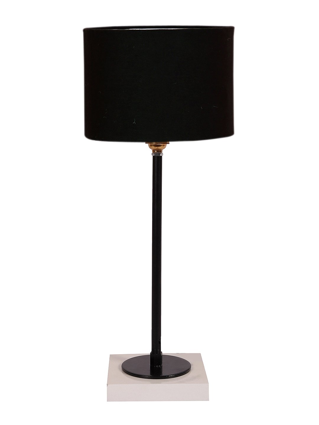 Ambika Home Wooden Table Lamp with Black Cotton Shade | Bedside Lamp for Bedroom, Living Room, Hotel & Cafe | RK02 - Image 7