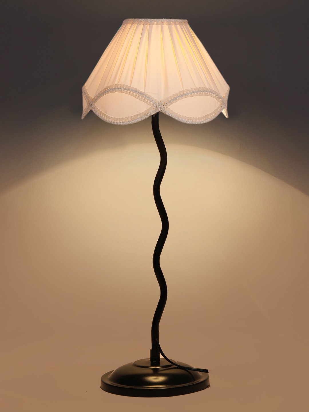 Ambika Home Aurora Collection off-white Eye Table Lamp | Premium Decorative Bedside Lamp for Bedroom, Living Room, Hall, Hotel, Café, Restaurant, Office & Study Room | E27 Compatible - Image 8