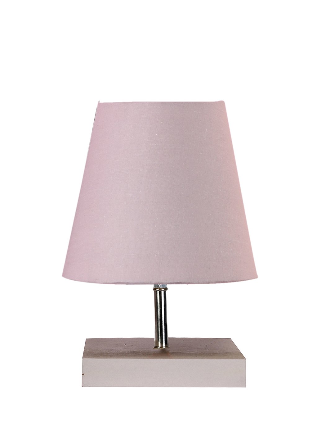 Ambika Home Grey Cotton Shade Wooden Table Lamp | Modern Bedside Lamp for Bedroom, Living Room, Hotel, Café & Home Décor - Image 4