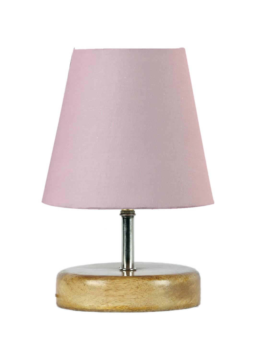 Ambika Home Grey Cotton Shade Wooden Table Lamp | Modern Bedside Lamp for Bedroom, Living Room, Hotel, Café & Home Décor - Image 4
