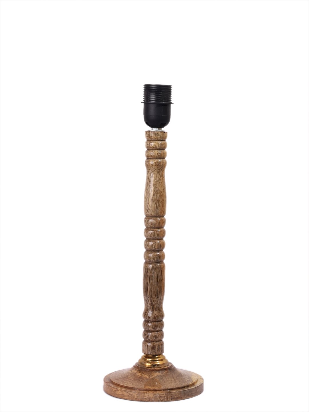 Ambika Home Designer Natural Wood Table Lamp with off-white Cotton Shade | Decorative Bedside Lamp for Bedroom, Living Room, Hotel & Office | E27 Holder | BH69 - Image 4