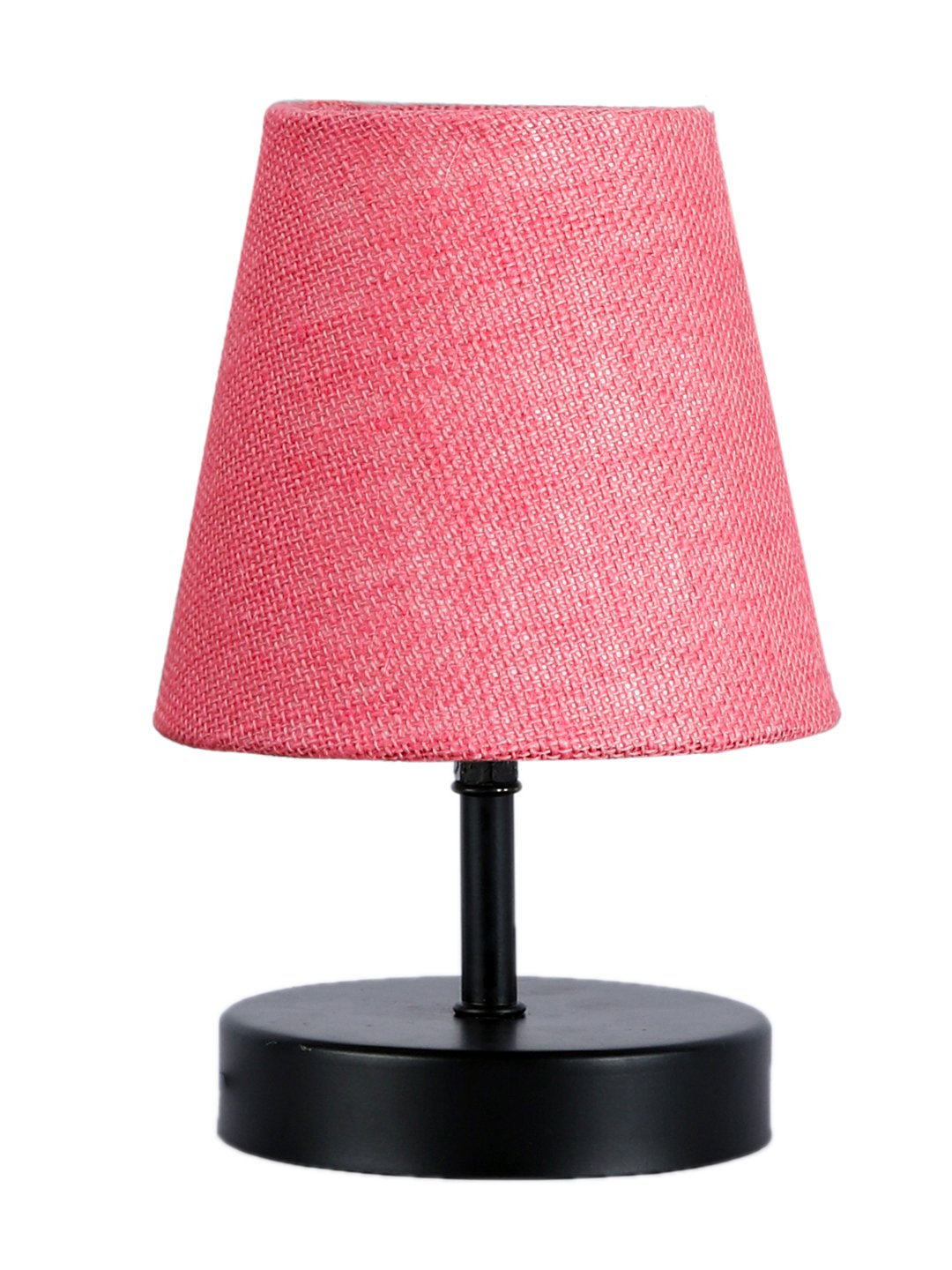 Ambika Home Pink Jute Shade Wooden Table Lamp | Modern Bedside Lamp for Bedroom, Living Room, Hotel, Café & Home Décor - Image 5