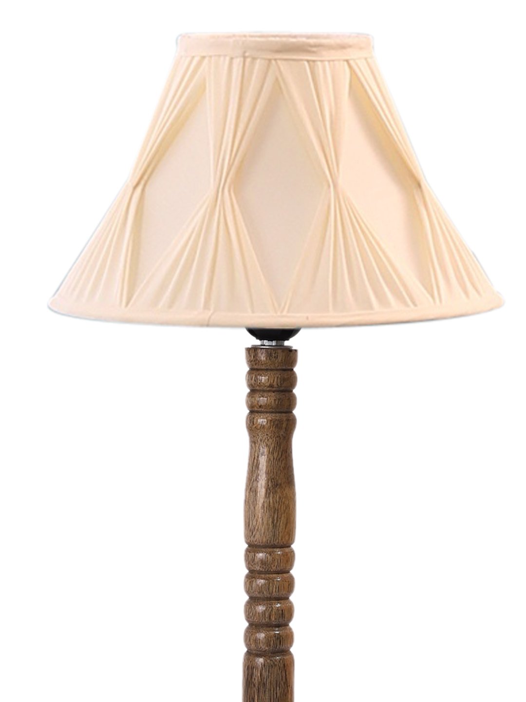 Ambika Home Industrial Natural Wood Table Lamp with off-white Jute Shade | Decorative Bedside Lamp for Bedroom, Living Room, Hotel & Office | E27 Holder | BH71 - Image 5