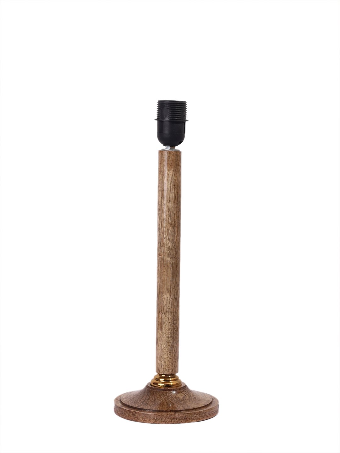 Ambika Home Classic Natural Wood Table Lamp with Grey Cotton Shade | Decorative Bedside Lamp for Bedroom, Living Room, Hotel & Office | E27 Holder | BH78 - Image 5