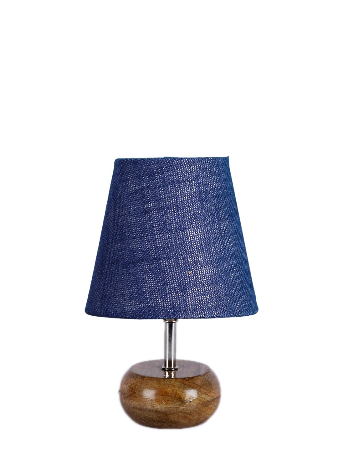 Ambika Home Blue Jute Shade Wooden Table Lamp | Modern Bedside Lamp for Bedroom, Living Room, Hotel, Café & Home Décor - Image 3
