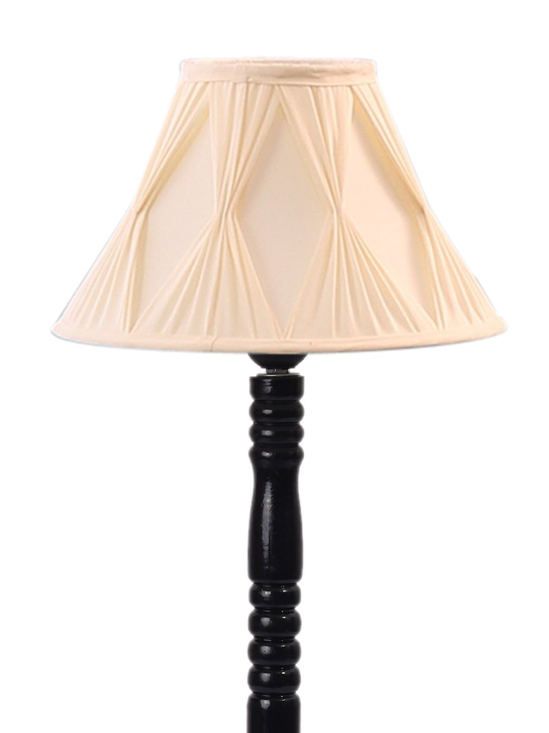 Ambika Home Minimalist Black Wood Table Lamp with off-white Jute Shade | Decorative Bedside Lamp for Bedroom, Living Room, Hotel & Office | E27 Holder | BH23 - Image 6