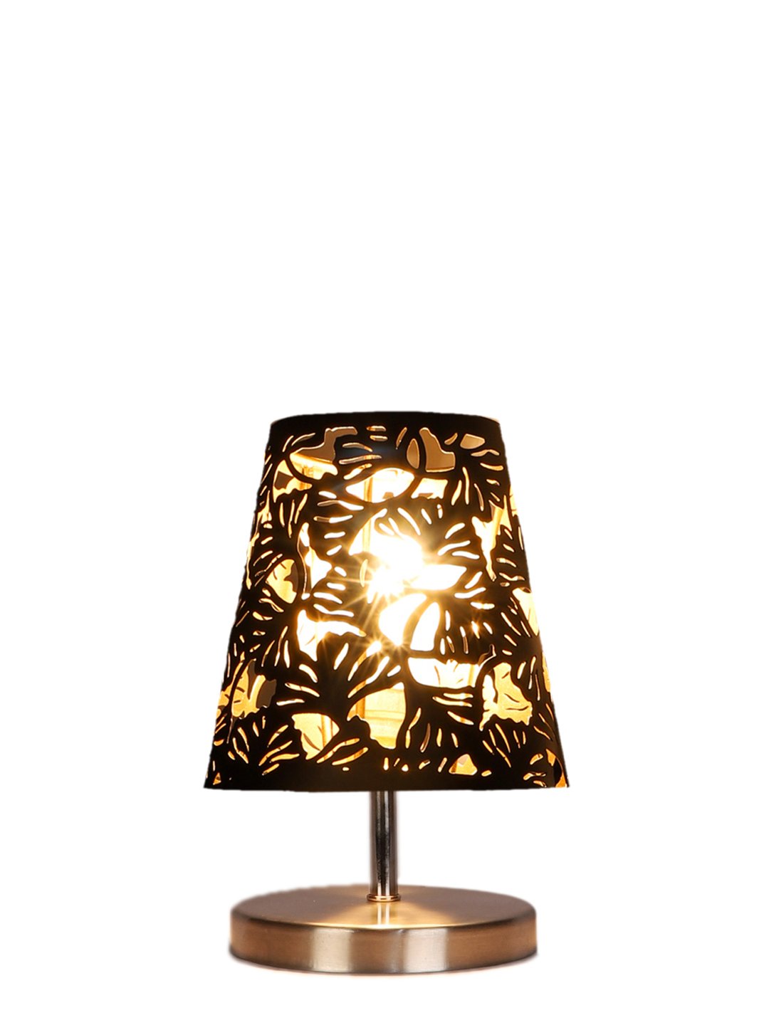 Ambika Home Black Metal Shade Wooden Table Lamp | Modern Bedside Lamp for Bedroom, Living Room, Hotel, Café & Home Décor - Image 6