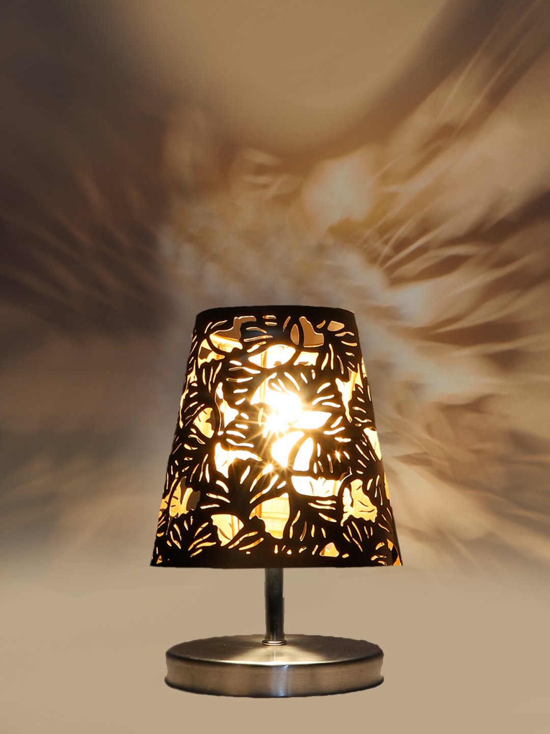 Ambika Home Black Metal Shade Wooden Table Lamp | Modern Bedside Lamp for Bedroom, Living Room, Hotel, Café & Home Décor - Image 7