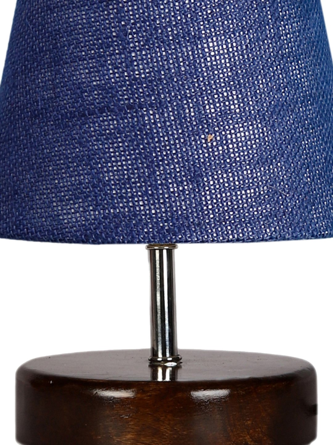 Ambika Home Blue Jute Shade Wooden Table Lamp | Modern Bedside Lamp for Bedroom, Living Room, Hotel, Café & Home Décor - Image 4