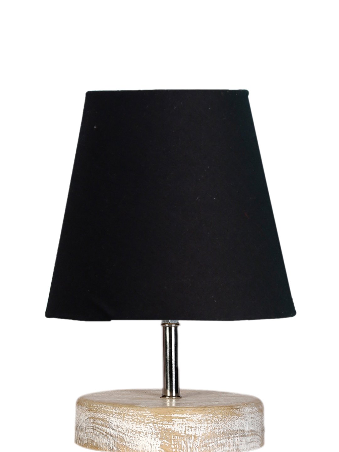 Ambika Home Black Cotton Shade Wooden Table Lamp | Modern Bedside Lamp for Bedroom, Living Room, Hotel, Café & Home Décor - Image 8