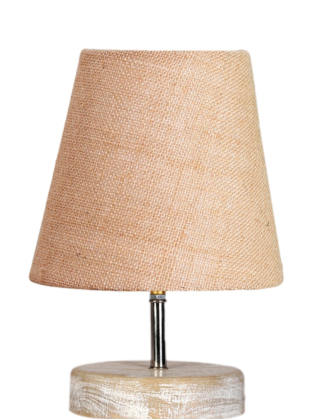 Ambika Home Beige Jute Shade Wooden Table Lamp | Modern Bedside Lamp for Bedroom, Living Room, Hotel, Café & Home Décor - Image 8