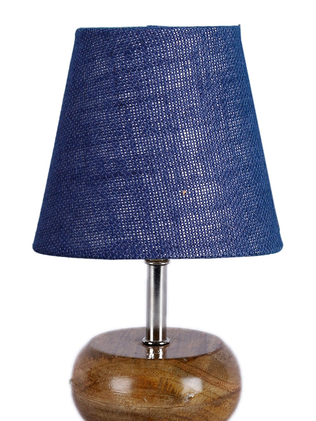 Ambika Home Blue Jute Shade Wooden Table Lamp | Modern Bedside Lamp for Bedroom, Living Room, Hotel, Café & Home Décor - Image 5