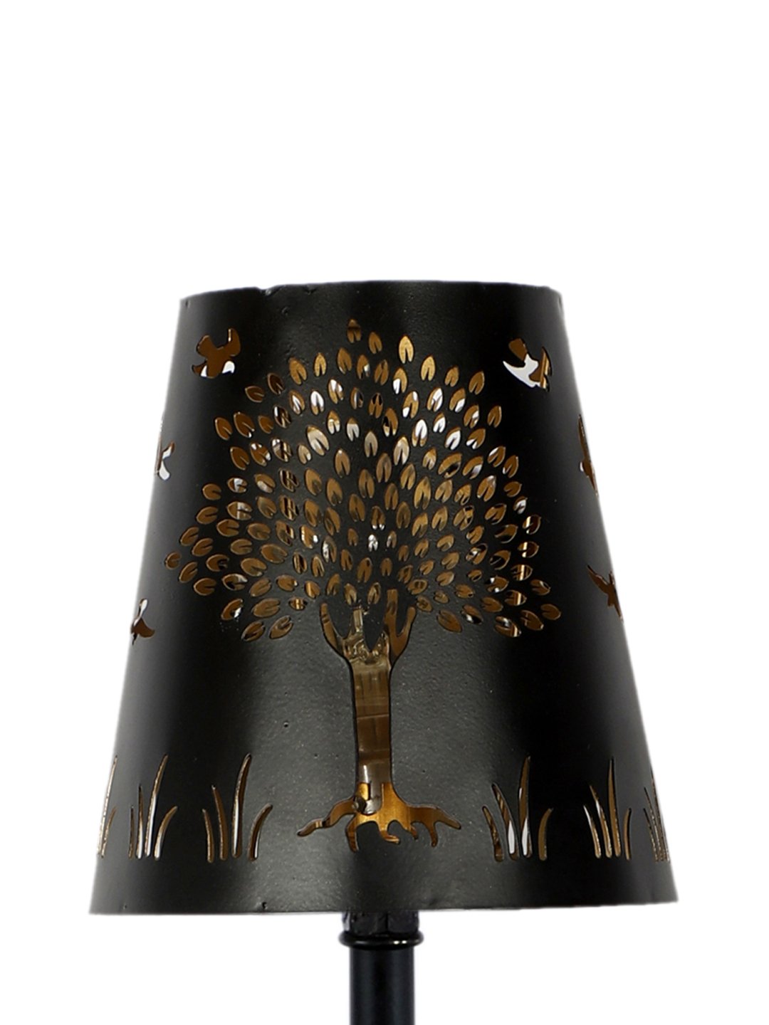 Ambika Home Black Metal Shade Wooden Table Lamp | Modern Bedside Lamp for Bedroom, Living Room, Hotel, Café & Home Décor - Image 8