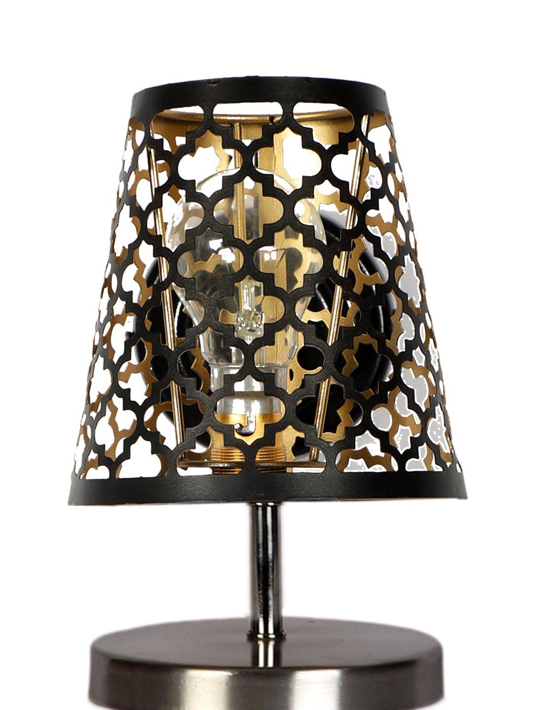 Ambika Home Black Metal Shade Wooden Table Lamp | Modern Bedside Lamp for Bedroom, Living Room, Hotel, Café & Home Décor - Image 8