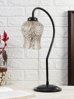 Ambika Home Industrial Multi Iron Table Lamp with Designer Shade for Hotel | Premium Home Decor Bedside Lamp