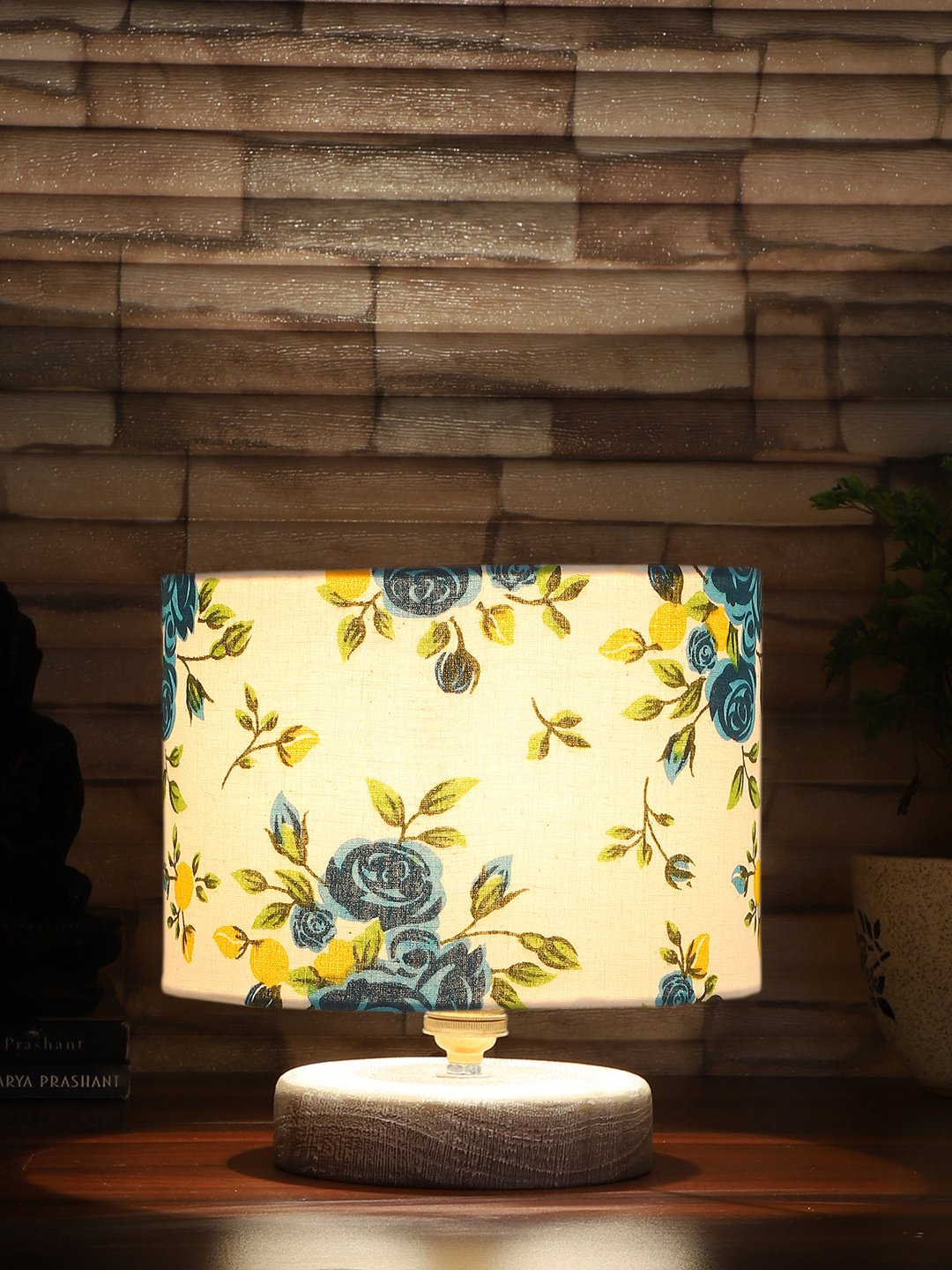 Ambika Home Multi Wood White Brushed Decorative Table Lamp | Premium Handmade Home Decor | Bedroom Living Room Bedside Hotel Café | WK76 - Image 3