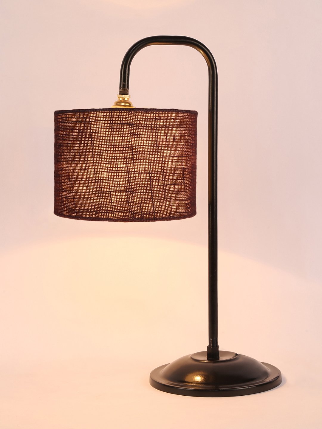 Ambika Home Industrial Brown Iron Table Lamp with Designer Shade for Living Room | Premium Home Decor Bedside Lamp - Image 3