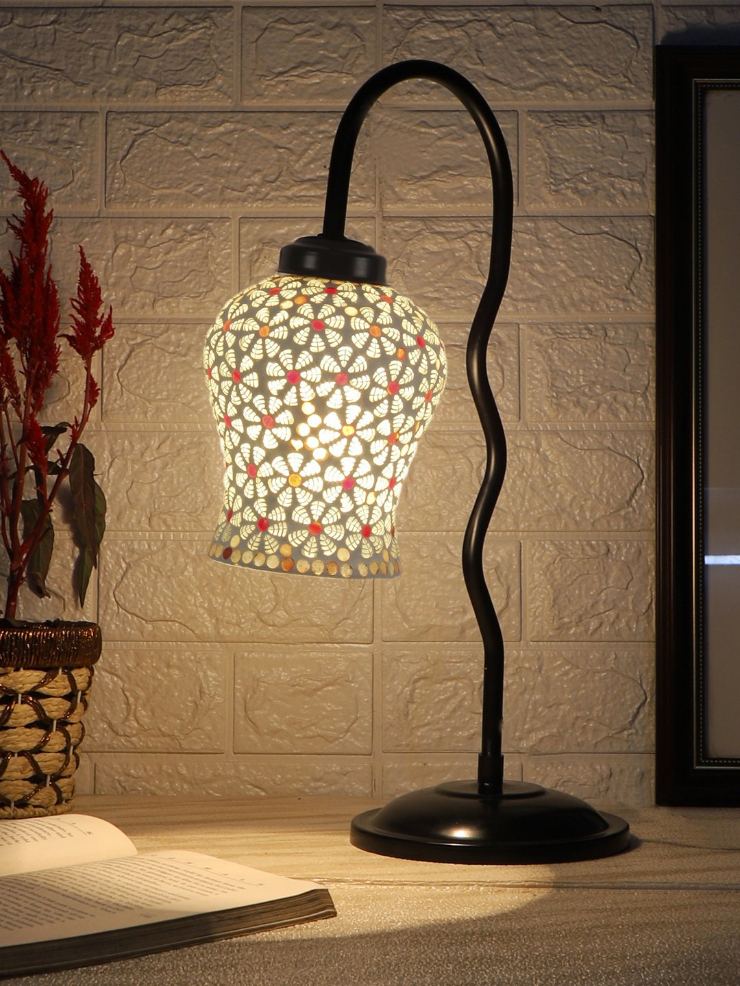 Ambika Home Industrial Multi Iron Table Lamp with Designer Shade for Hotel | Premium Home Decor Bedside Lamp - Image 3