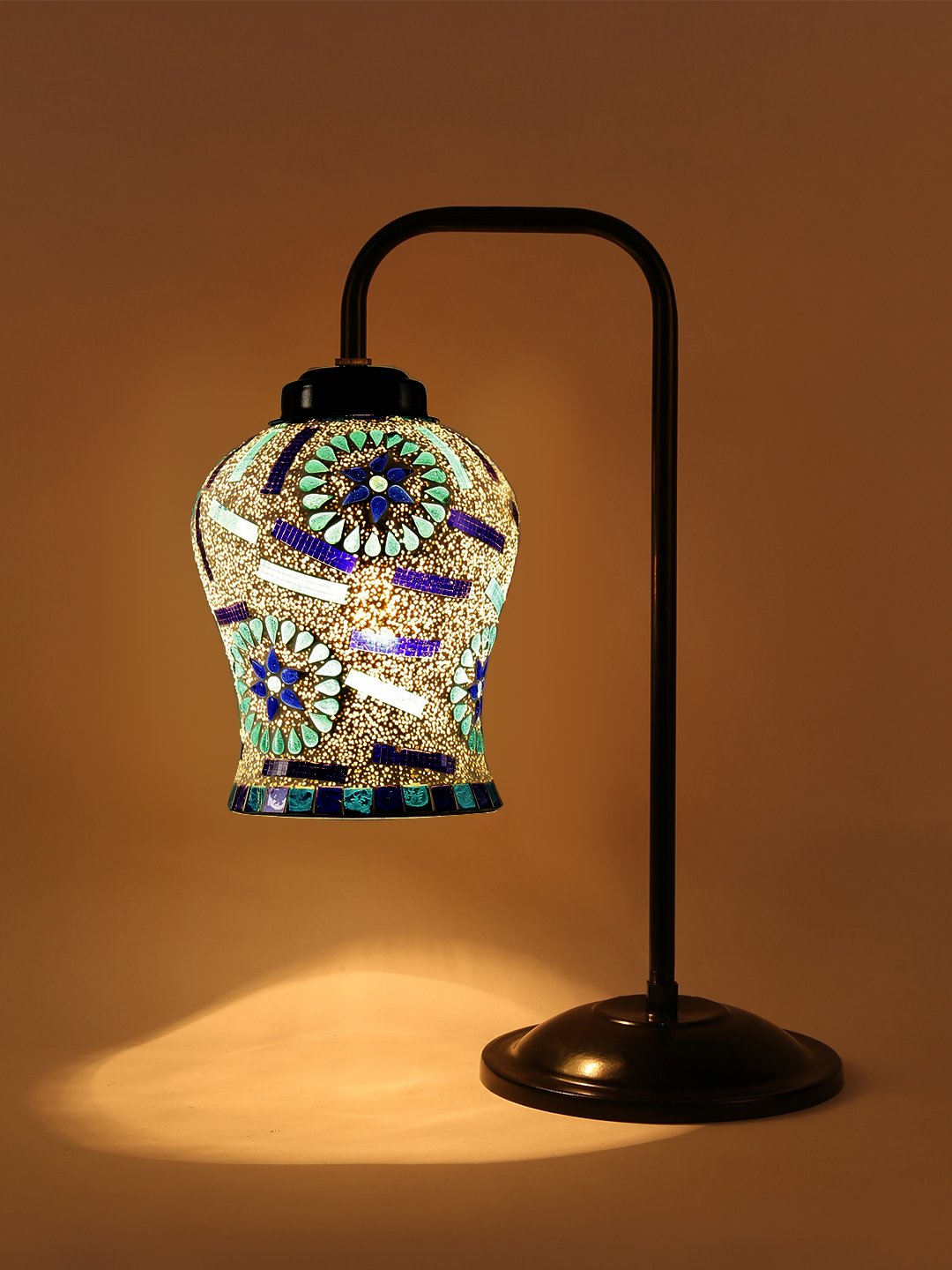 Ambika Home Minimalist Multi Iron Table Lamp with Designer Shade for Living Room | Premium Home Decor Bedside Lamp - Image 3
