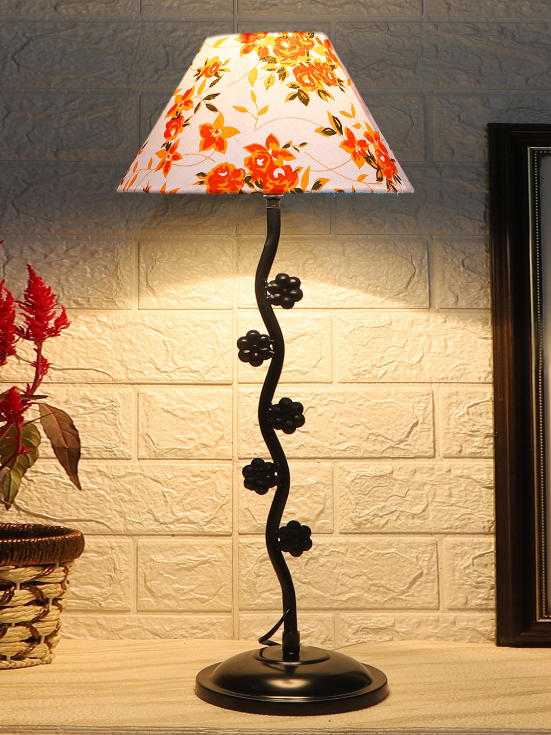 Ambika Home Industrial Multi Iron Table Lamp with Designer Shade for Restaurant | Premium Home Decor Bedside Lamp - Image 3