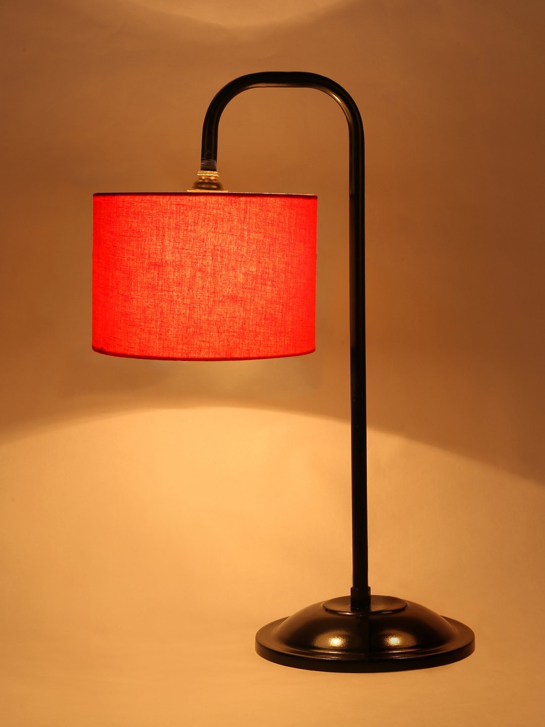 Ambika Home Scandinavian Orange Iron Table Lamp with Designer Shade for Living Room | Premium Home Decor Bedside Lamp - Image 3