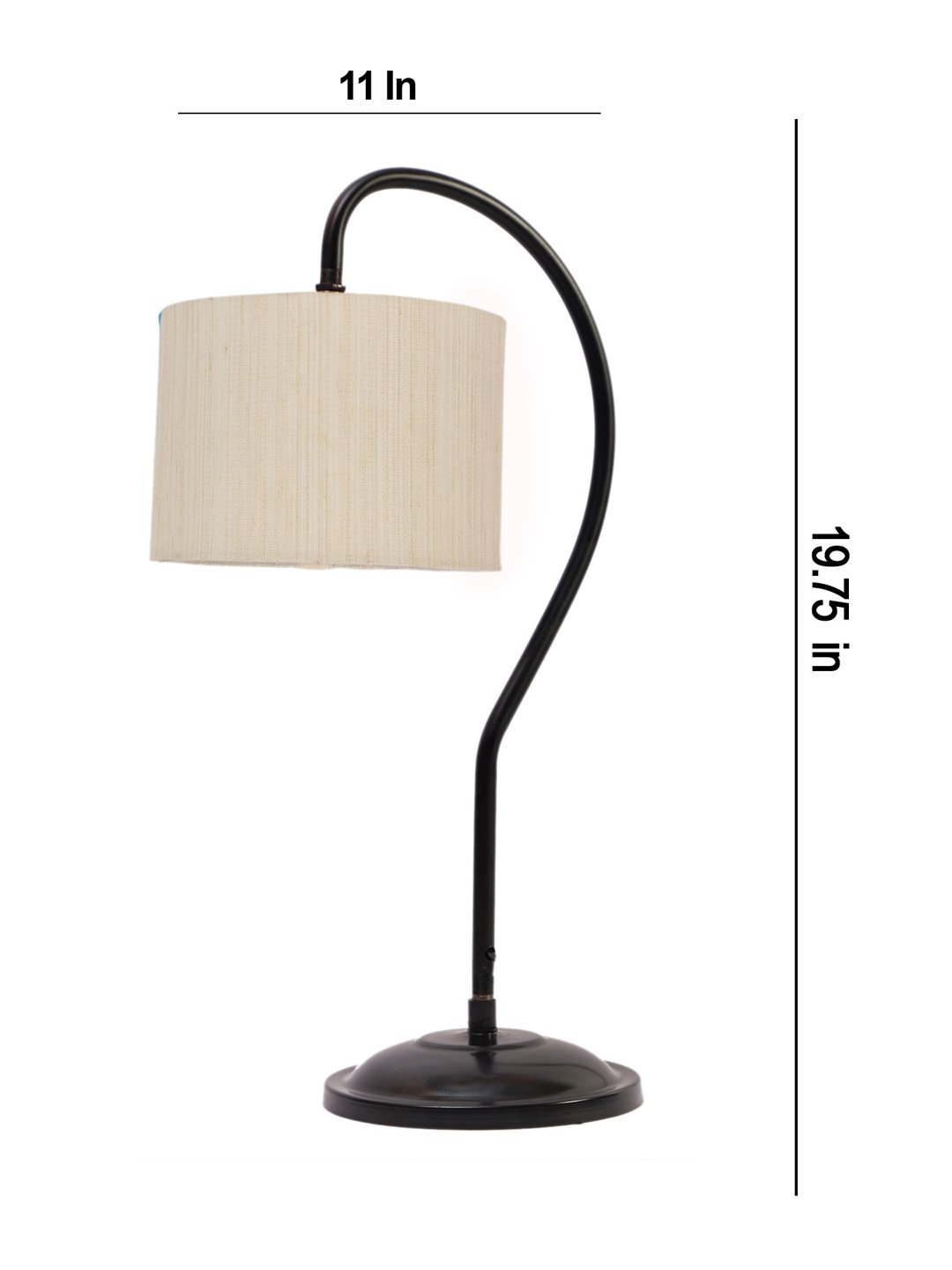 Ambika Home Industrial off-white Iron Table Lamp with Designer Shade for Living Room | Premium Home Decor Bedside Lamp - Image 4