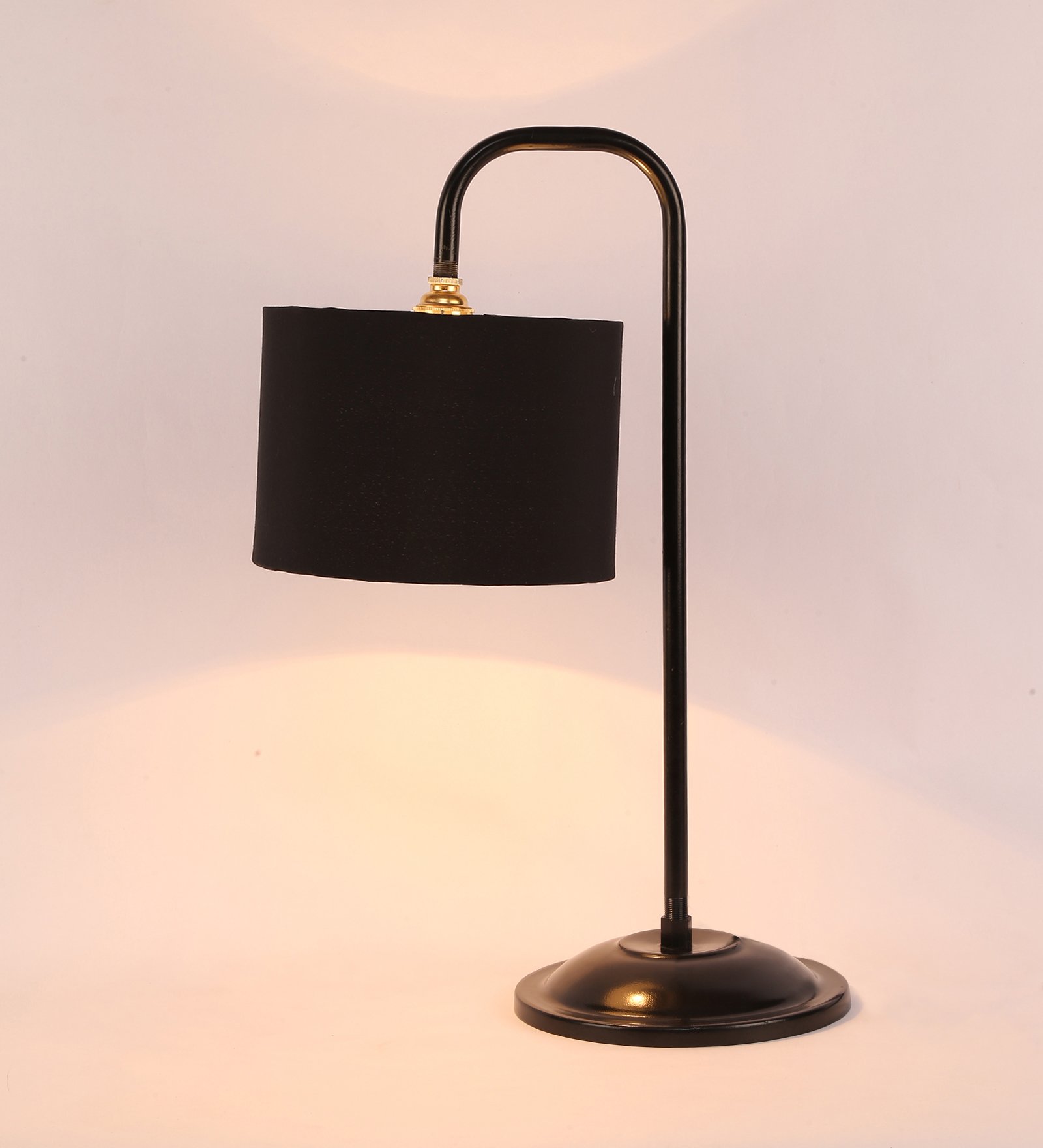 Ambika Home Minimalist Black Iron Table Lamp with Designer Shade for Living Room | Premium Home Decor Bedside Lamp - Image 4