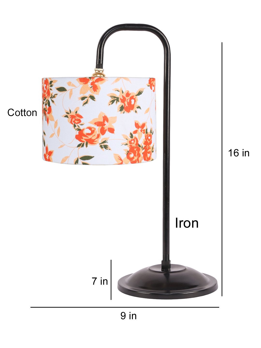 Ambika Home Scandinavian Multi Iron Table Lamp with Designer Shade for Hotel | Premium Home Decor Bedside Lamp - Image 4